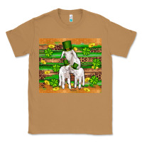 Toasted Coconut st patricks goat family shamrock gold serape leopard glitter wooden tu Classic Tee - Artiststas