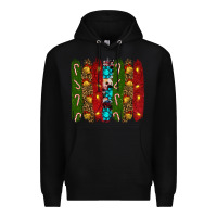 Black christmas brushstrokes Premium Hoodie - RanaPortraitStore