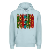 Blue Mist christmas brushstrokes Premium Hoodie - RanaPortraitStore