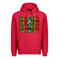 Cardinal christmas brushstrokes Premium Hoodie - RanaPortraitStore