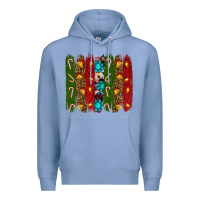 Colony Blue christmas brushstrokes Premium Hoodie - RanaPortraitStore
