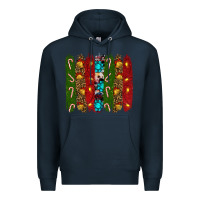 Navy christmas brushstrokes Premium Hoodie - RanaPortraitStore
