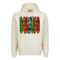Oatmeal Heather christmas brushstrokes Premium Hoodie - RanaPortraitStore