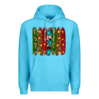Ocean Blue christmas brushstrokes Premium Hoodie - RanaPortraitStore