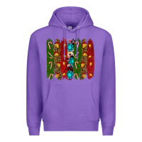 Purple christmas brushstrokes Premium Hoodie - RanaPortraitStore