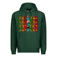 Sports Green christmas brushstrokes Premium Hoodie - RanaPortraitStore