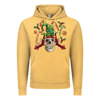 Vintage Mustard elf skull Vintage Hoodie - FaDigitalArtStudio