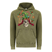 Vintage Olive elf skull Vintage Hoodie - FaDigitalArtStudio