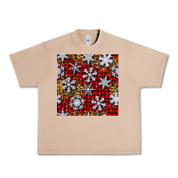 Burro christmas snow crystals with plaid seamless pattern Urban Heavy Tee - BundleAndBundleShop
