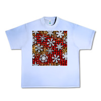 Grape Ice christmas snow crystals with plaid seamless pattern Urban Heavy Tee - BundleAndBundleShop