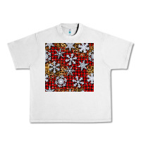 Lunar Rock christmas snow crystals with plaid seamless pattern Urban Heavy Tee - BundleAndBundleShop