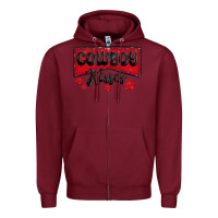 Burgundy cowboy kisses Zipper Hoodie - MaliasSmallBusiness