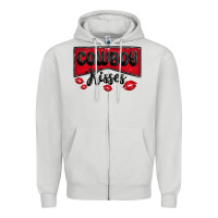 Dove Grey cowboy kisses Zipper Hoodie - MaliasSmallBusiness