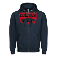 Navy cowboy kisses Zipper Hoodie - MaliasSmallBusiness