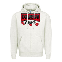 Oatmeal Heather cowboy kisses Zipper Hoodie - MaliasSmallBusiness