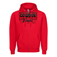 Red cowboy kisses Zipper Hoodie - MaliasSmallBusiness