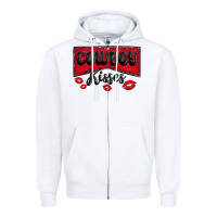 White cowboy kisses Zipper Hoodie - MaliasSmallBusiness