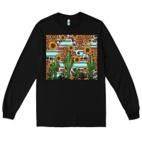 Black western cactus and sunflowers Long Sleeve Tee - Jasminsmagicworld