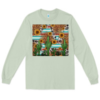 Matcha western cactus and sunflowers Long Sleeve Tee - Jasminsmagicworld