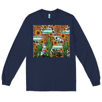Navy western cactus and sunflowers Long Sleeve Tee - Jasminsmagicworld