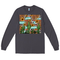 Smoke western cactus and sunflowers Long Sleeve Tee - Jasminsmagicworld