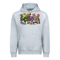 Heather Grey school bus driver mardi gras Urban Hoodie - CowGirlArtShop