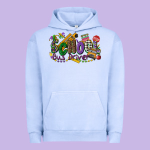 School Bus Driver Mardi Gras Urban Hoodie Designed By Cowgirlartshop