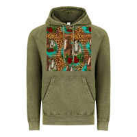 Vintage Olive horses with roses seamless pattern Vintage Hoodie - HRA Design Shop