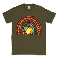 Army Green softball rainbow Classic Tee - Artiststas