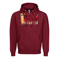 Burgundy little miss 100 days smarter Zipper Hoodie - MaliasSmallBusiness