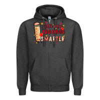 Charcoal Heather little miss 100 days smarter Zipper Hoodie - MaliasSmallBusiness