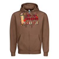 Chestnut little miss 100 days smarter Zipper Hoodie - MaliasSmallBusiness