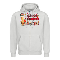 Dove Grey little miss 100 days smarter Zipper Hoodie - MaliasSmallBusiness