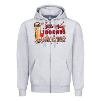 Heather Grey little miss 100 days smarter Zipper Hoodie - MaliasSmallBusiness