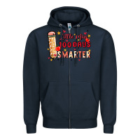 Navy little miss 100 days smarter Zipper Hoodie - MaliasSmallBusiness