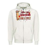 Oatmeal Heather little miss 100 days smarter Zipper Hoodie - MaliasSmallBusiness