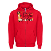 Red little miss 100 days smarter Zipper Hoodie - MaliasSmallBusiness