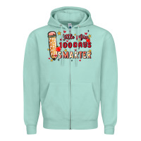 Seafoam little miss 100 days smarter Zipper Hoodie - MaliasSmallBusiness