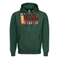 Sports Green little miss 100 days smarter Zipper Hoodie - MaliasSmallBusiness
