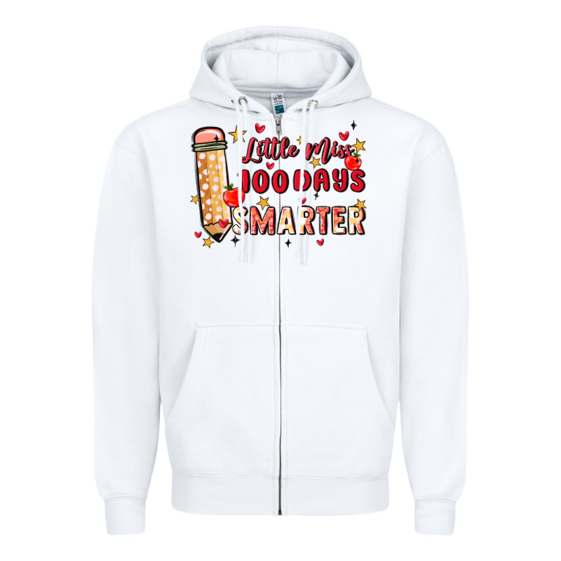 Little Miss 100 Days Smarter Zipper Hoodie by MaliasSmallBusiness | Teevron