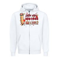 White little miss 100 days smarter Zipper Hoodie - MaliasSmallBusiness