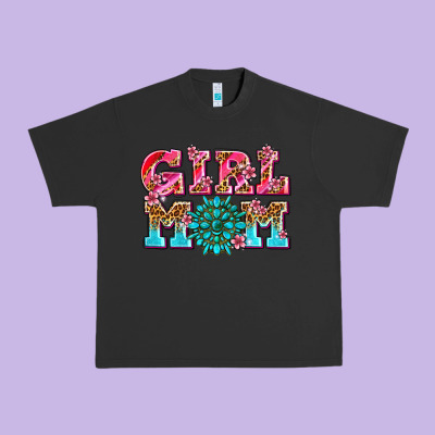 Girl Mom Urban Heavy Tee Designed By Adodesignshop