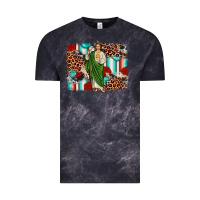 Cloud Black san judas leopard cowhide background Vintage Tee - JahusDesignShop