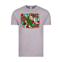 Vintage Zinc san judas leopard cowhide background Vintage Tee - JahusDesignShop