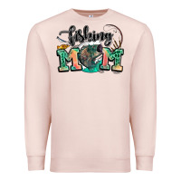 Pale Pink fishing mom Premium Sweatshirt - LillyAllenDesigns