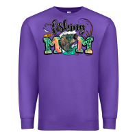 Purple fishing mom Premium Sweatshirt - LillyAllenDesigns