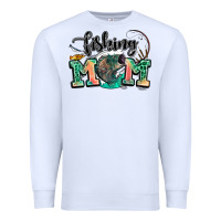 White fishing mom Premium Sweatshirt - LillyAllenDesigns