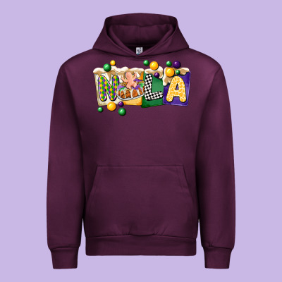 Nola Cake Mardi Gras Urban Hoodie Designed By Cowgirlartshop
