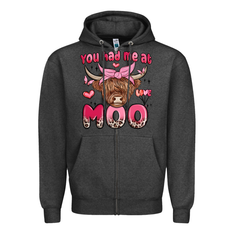 You Had Me At Moo Zipper Hoodie by MaliasSmallBusiness | Teevron