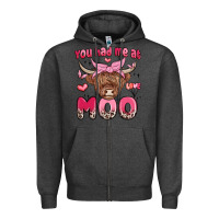 Charcoal Heather you had me at moo Zipper Hoodie - MaliasSmallBusiness